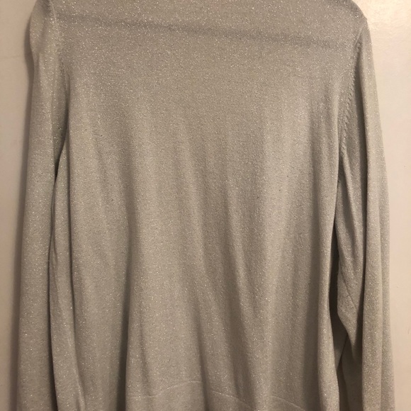 White Sparkling Cardigan. Size 2x (Plus Size) - Picture 2 of 4